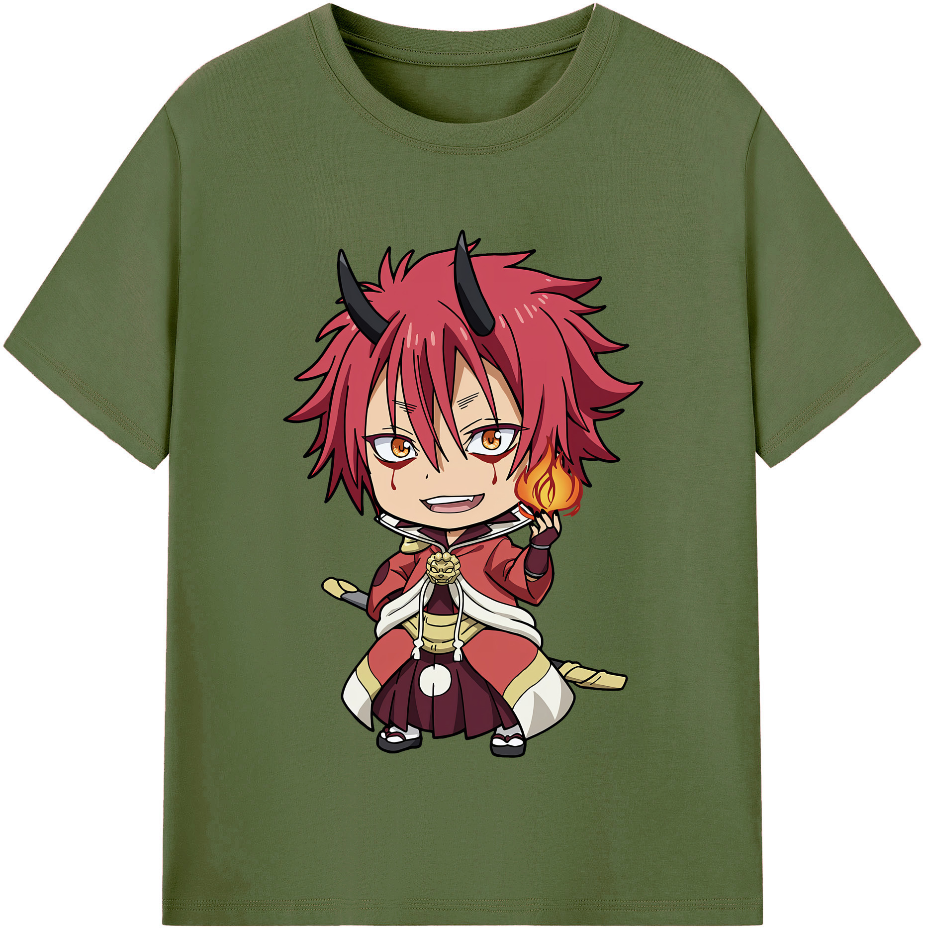 （画像用） 転スラ Regarding Reincarnated to Slime 綿100％半袖Tシャツ（フロントプリント）
